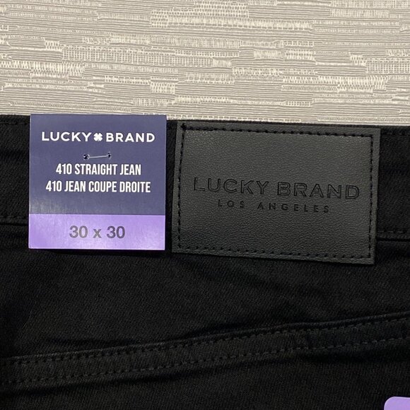 Lucky Brand 410 Jeans Mens 30 x 30 Black Denim Pants Straight Leg - Picture 5 of 14